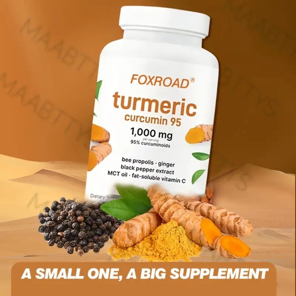Curcumin 6-in-1 Capsules with 95% Active Curcumin, Vitamin C & Probiotics, 120 Capsules 120-Day Supply — image 3