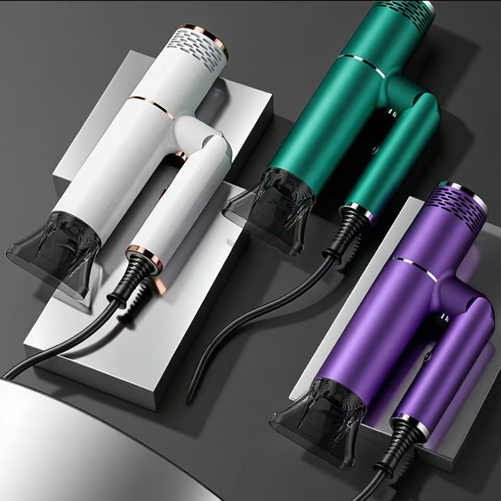 Foldable Hair Dryer with Storage Stand, Concentrator-Style Nozzle, Hot and Cold Air Labels and Four Colors — image 3