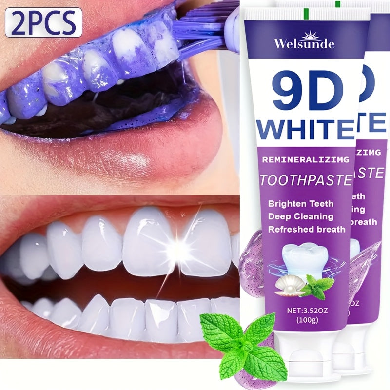 Two-Pack 100g Purple Mint Toothpaste with Hydroxyapatite and Niacinamide Listed on Ingredient Panel — image 13