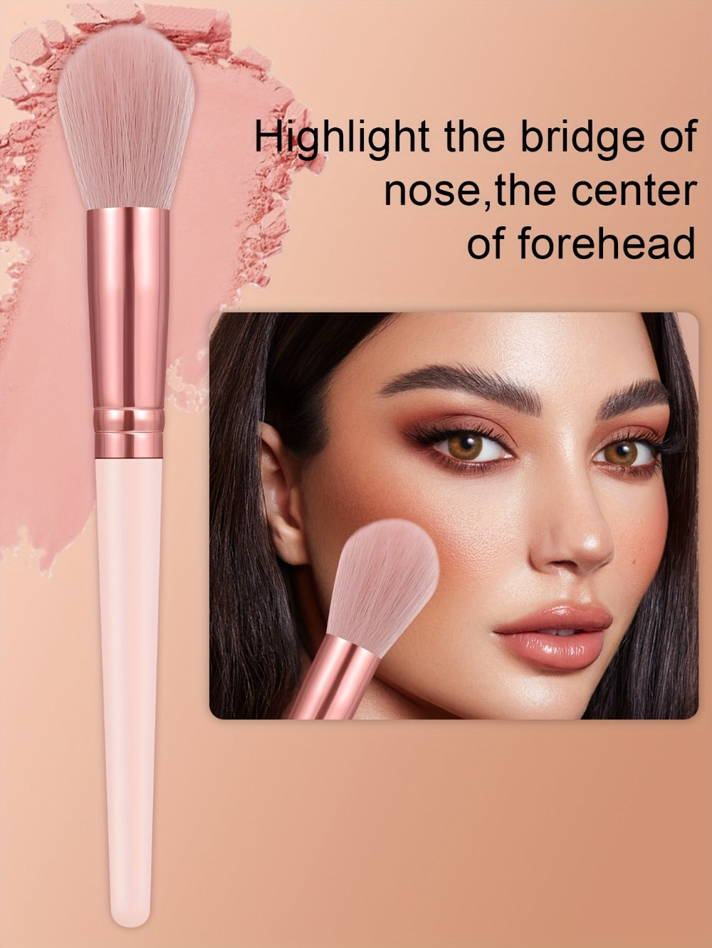 Makeup Brush Set, 46-Piece Nylon Bristle and ABS Handle Kit with Triangle Puff, Foundation Puff and Face-Eye Tools — image 12