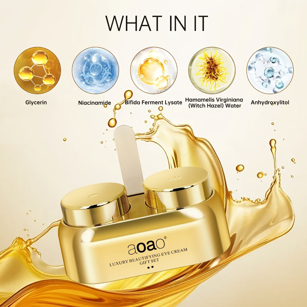 aoao Day and Night Eye Cream Two-Piece Set with Separate 18g Gold-Tone Cosmetic Jar Containers — image 12