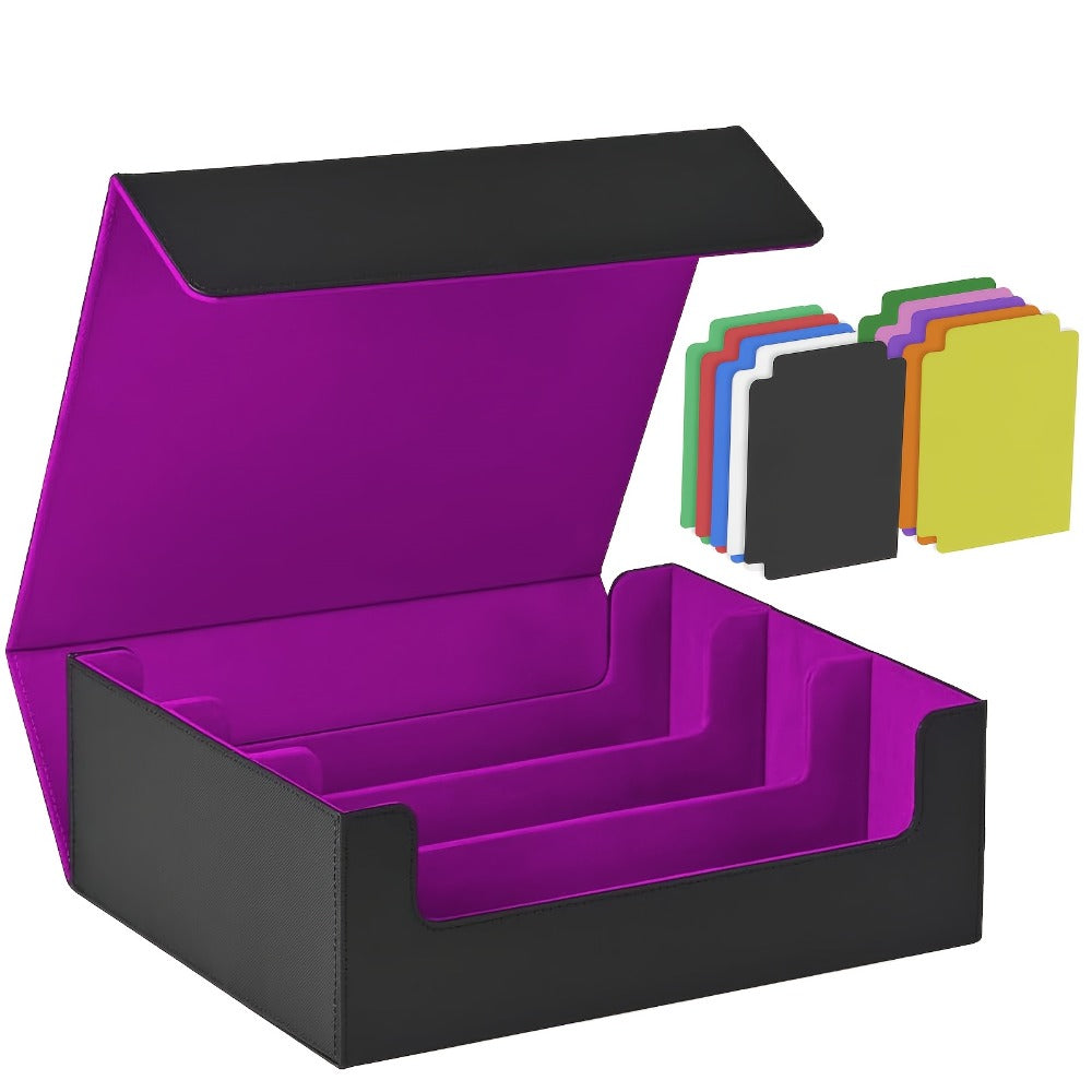 Trading Card Storage Box 1800+ Cards with 10 Dividers – Large Deck Case for Pokemon TCG, MTG Commander, Sports Cards – Multip