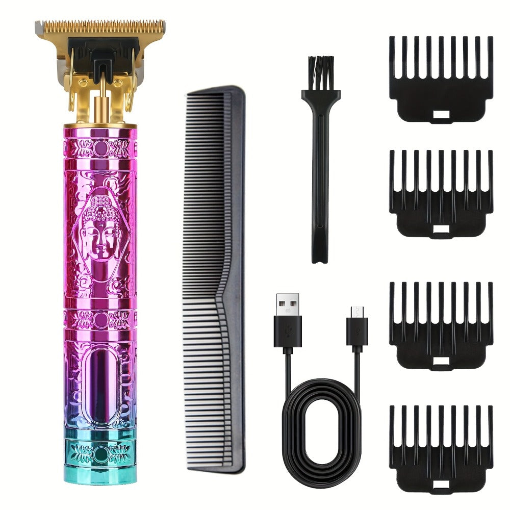 T-Blade Hair Trimmer with Four Guide Combs, USB Cable and Seven Dragon or Buddha Patterned Finish Options — image 12