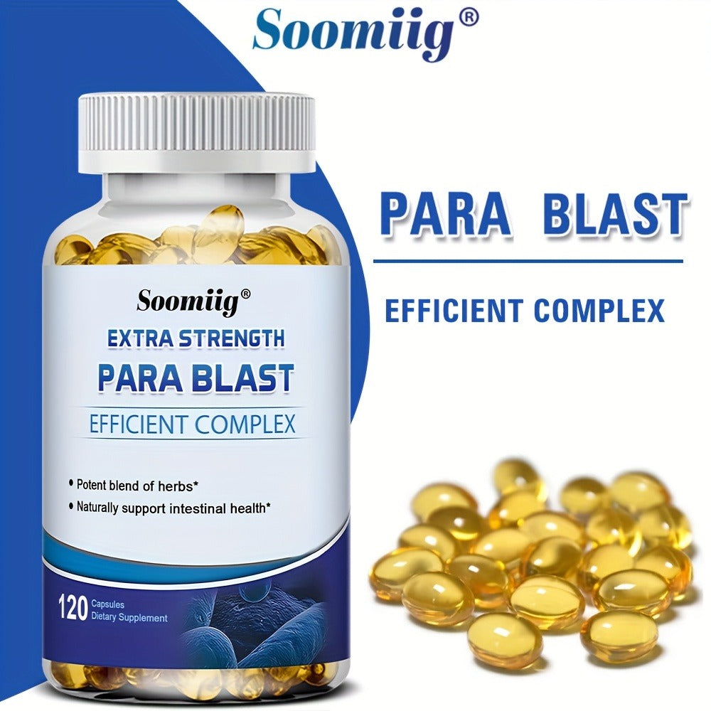 PARA BLAST Gut Cleanse Capsules with Black Walnut Hull, Wormwood & Cranberry for Bath Time, Home Spa and Personal Care — imag
