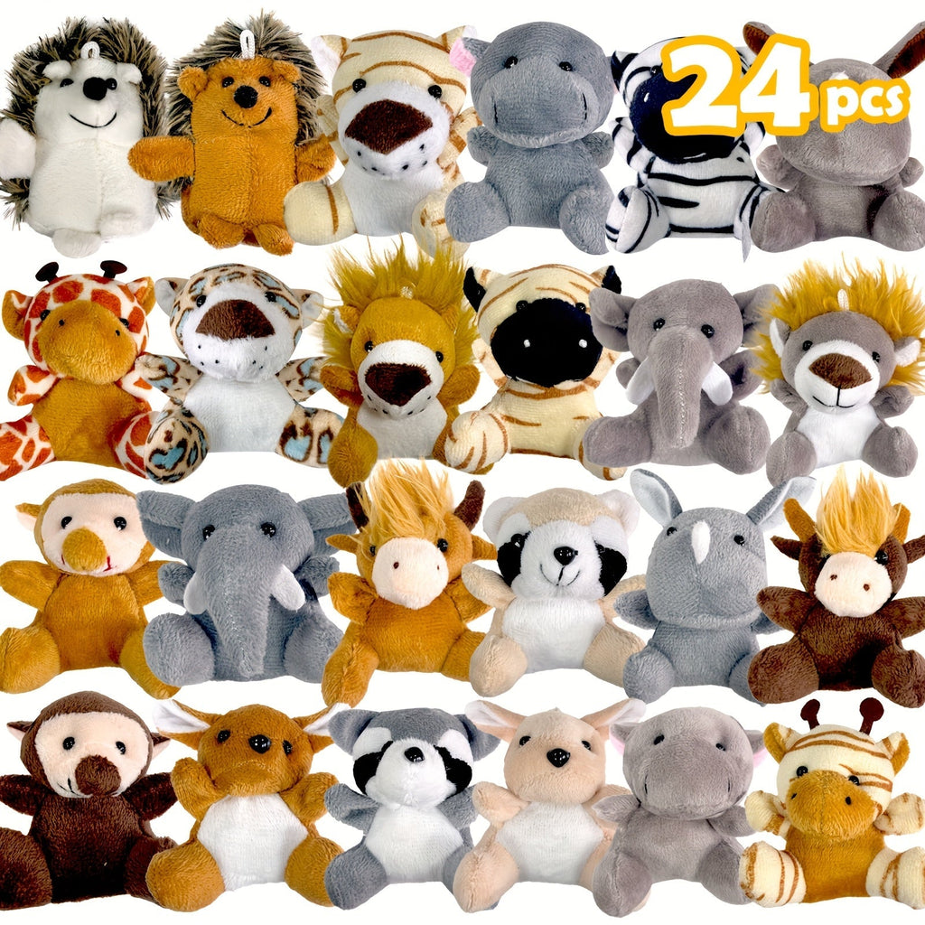 Stuffed Animal Mini Forest Animal Set with 12- or 24-Piece Pack Options for Party Favors and Prizes — image 17