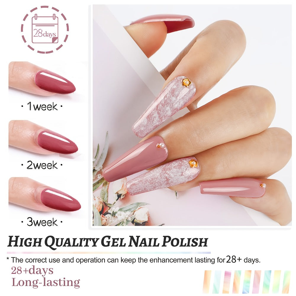 Gel Nail Polish 36-Piece Kit with 32 Colors, Base Coat and Three Top Coat Finishes for Home and Salon Use — image 7