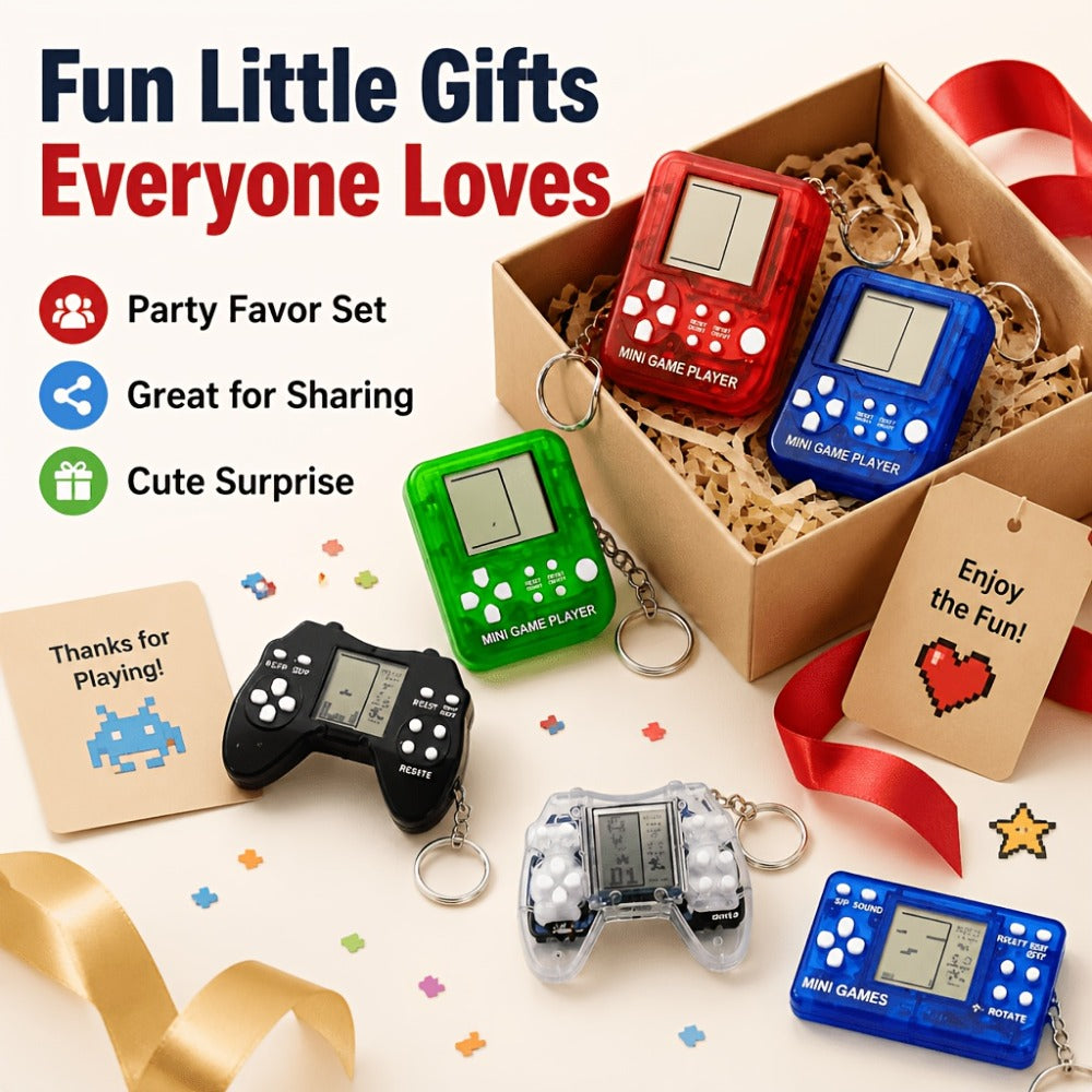 Party Favors Mini Gaming-Controller Keychains in 6-, 12- or 24-Piece Random-Color Packs for Celebrations — image 6
