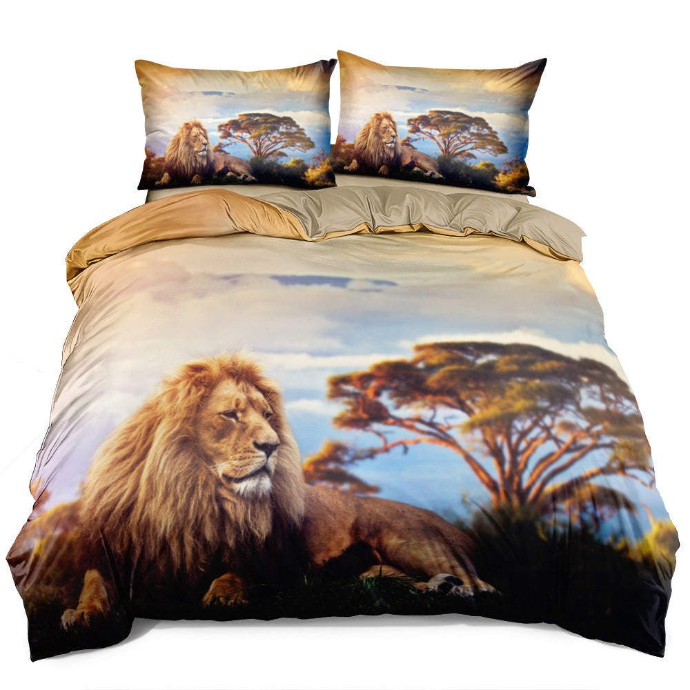 New Digital Lion Bedding Set