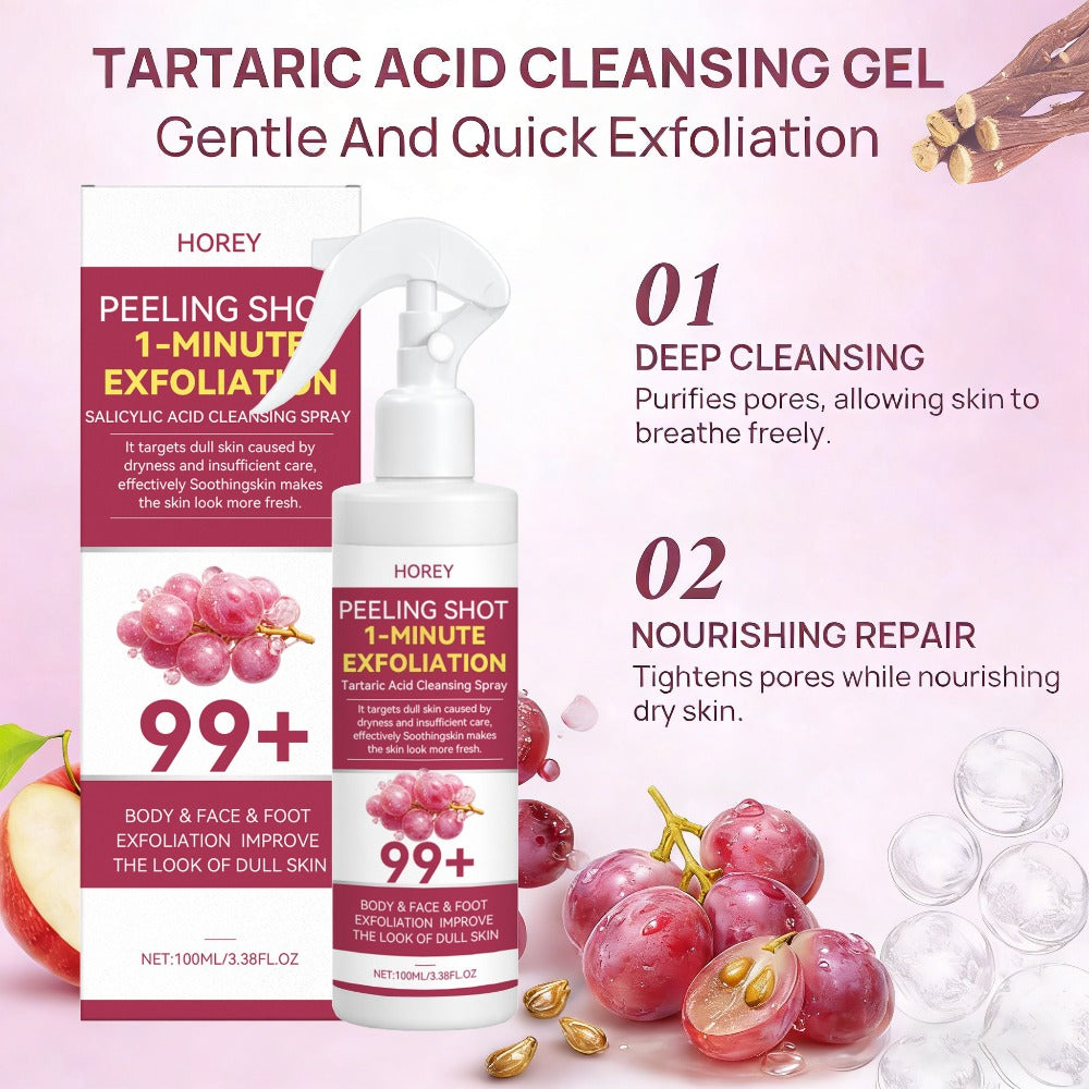 Grape & Malic Acid Exfoliating Gel for Face & Body, AHA Deep Cleansing Scrub, Removes Dead Skin Cells — image 10