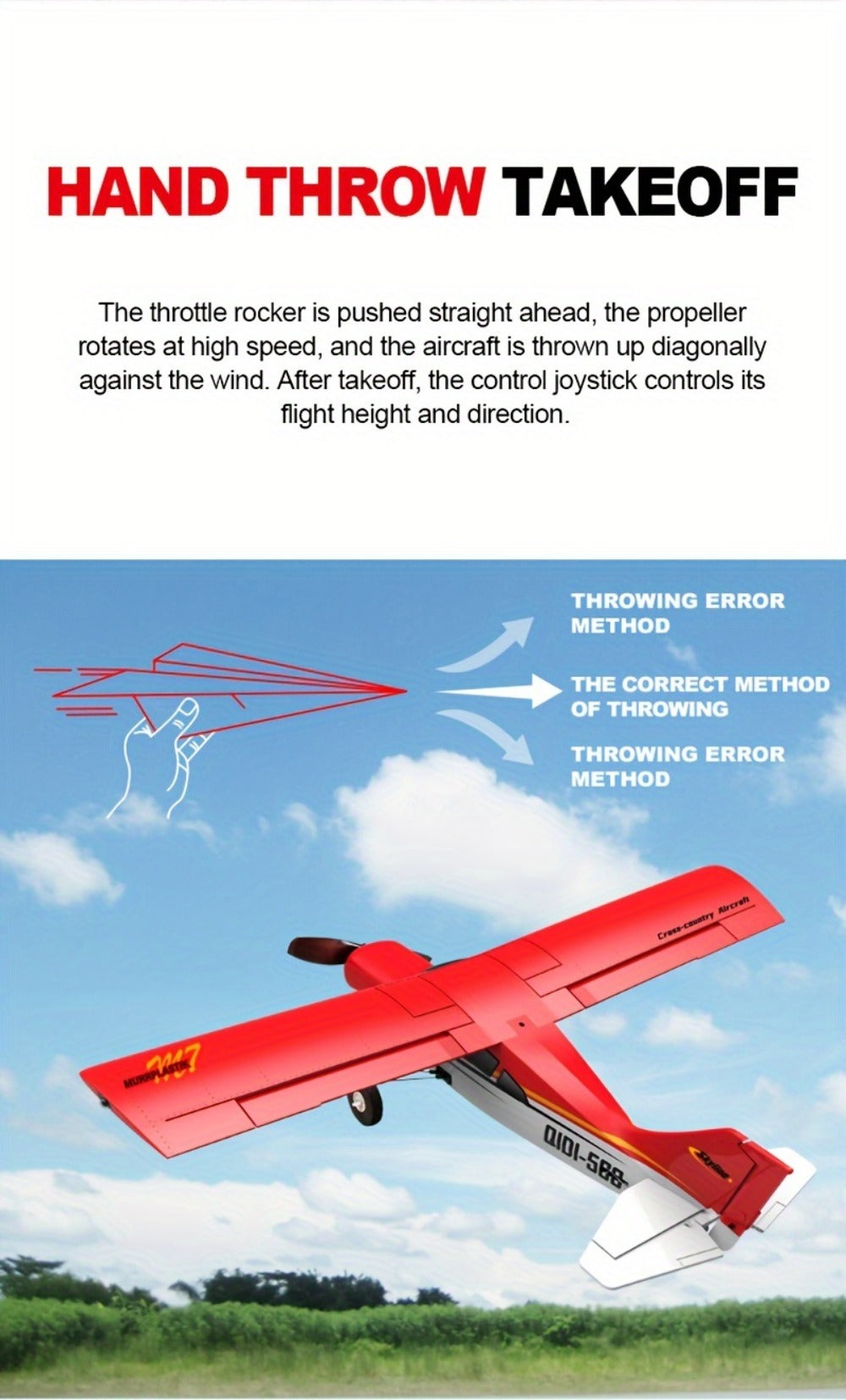Brushless Fixed Wing RC Plane 6-Channel 6-Axis Gyro 3D Aerobatic Stunts 2 Batteries Included — image 18