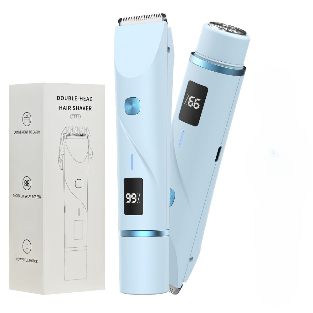 Electric Shaver 2-in-1 Dual-Head Bikini Trimmer with Digital Battery Display and Waterproof Wet/Dry Use — image 7