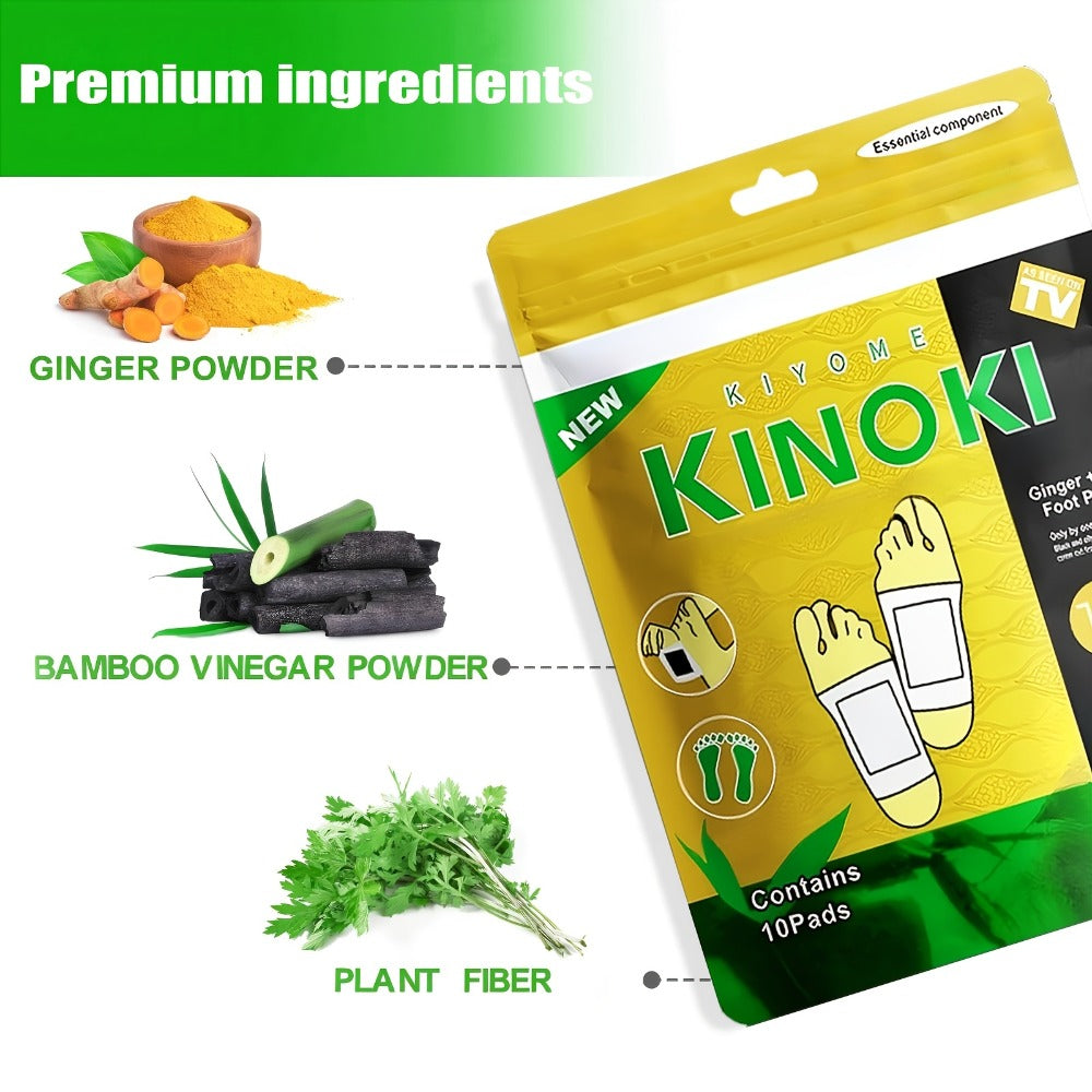 Foot Detox Patches Bamboo Vinegar & Ginger 60 & 160 Pcs – Deep Cleansing Natural Plant Ingredients Alcohol-Free Overnight Moi
