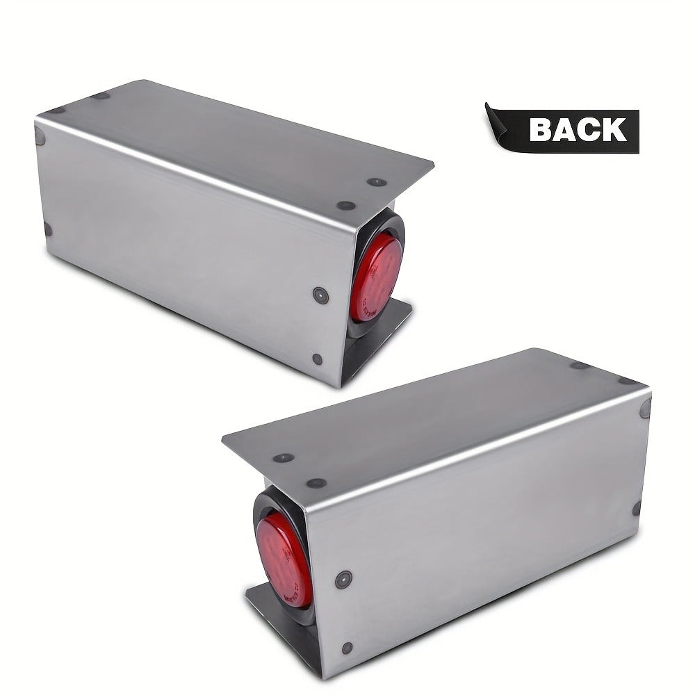 LED Trailer Tail Lights Kit – 6-Inch Oval Rear Lights with Metal Light Box & 2-Inch Amber Round Marker Lights — image 9