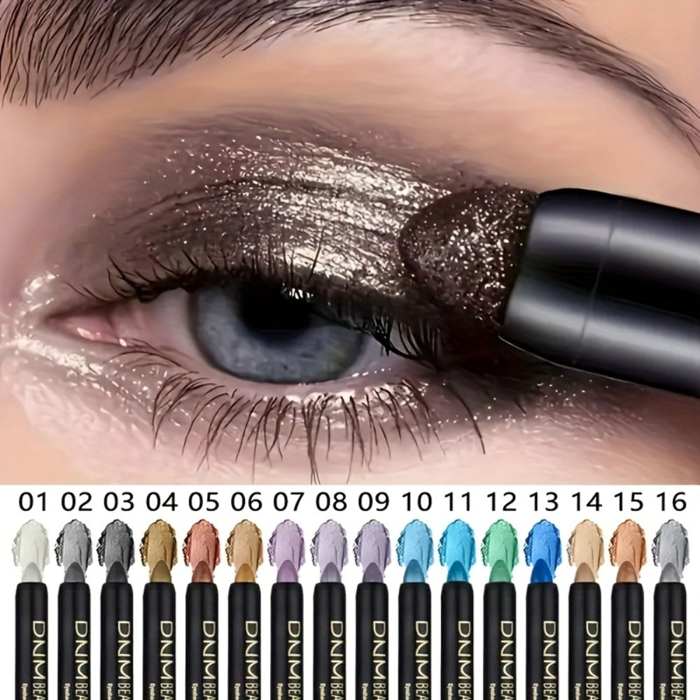 Eyeshadow Sticks and Gel Eyeliner Set 8 or 16PCS Shimmer Highly Pigmented Waterproof, for Makeup, Travel and Everyday Vanity 