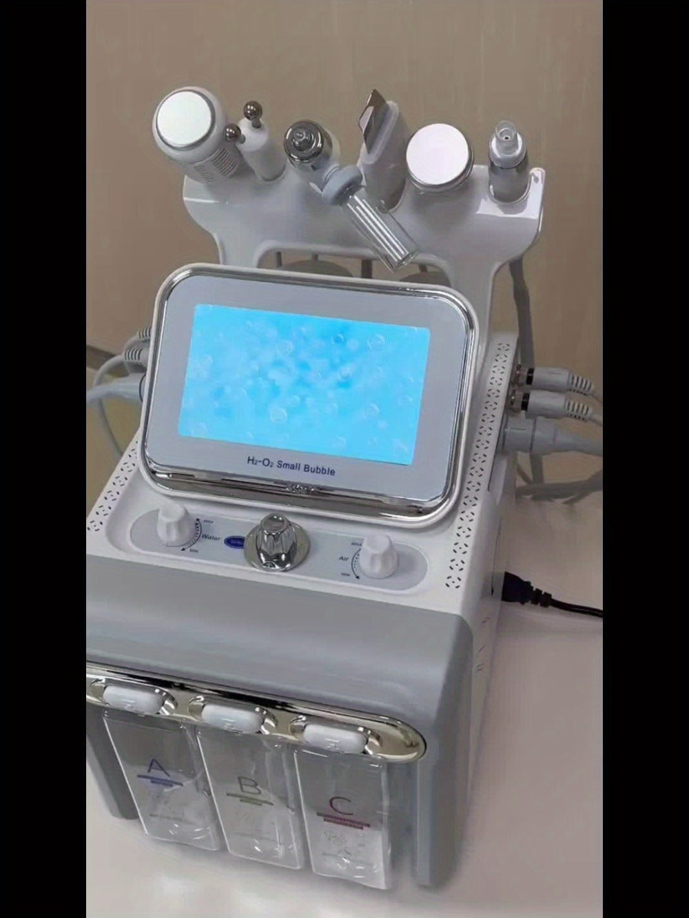 Hydrogen Oxygen Microbubble Facial Machine 6-in-1 / 7-in-1, Dual Pump Deep Cleansing Skin Rejuvenation Beauty Device for Home