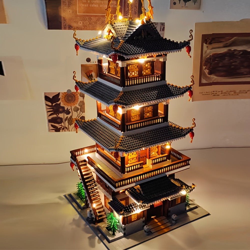 Ancient Chinese Palace Building Blocks Set 6134 Pcs – Heavenly Fairy Mirror Architecture Mini Brick Expert Level Display Mode