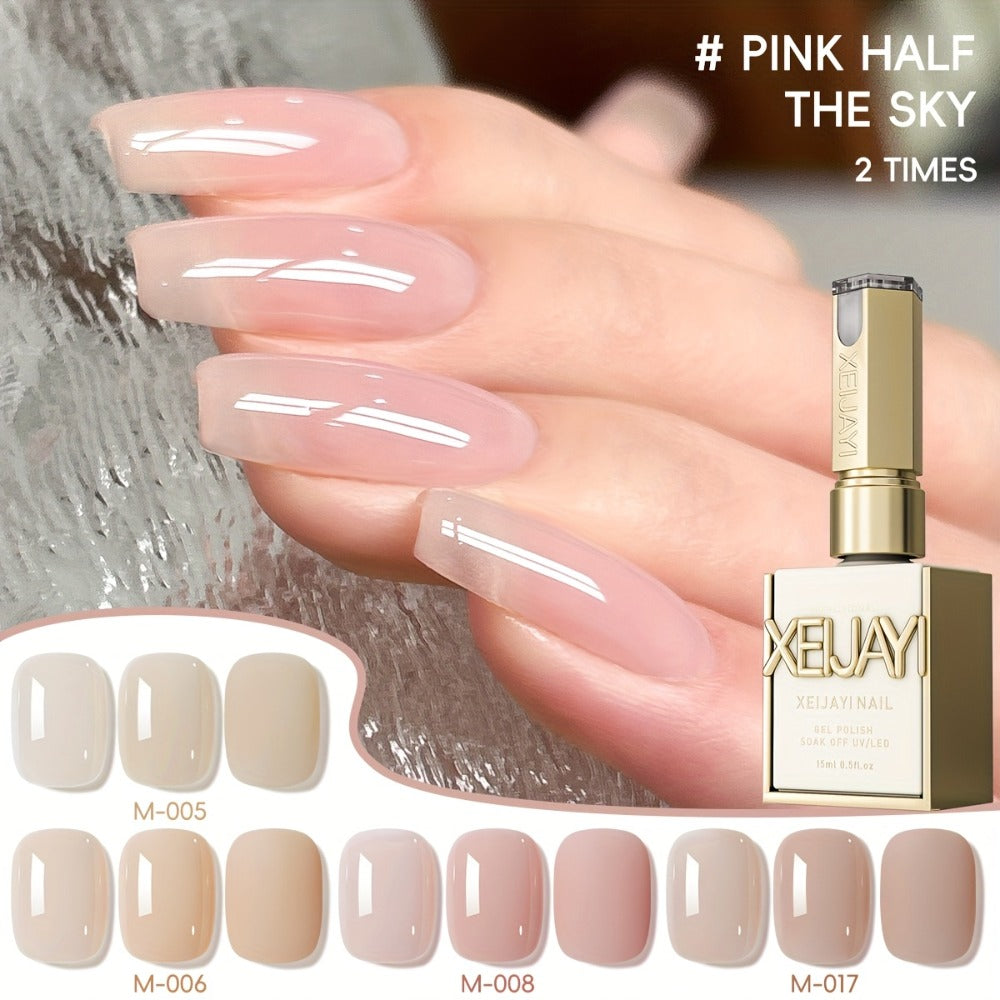 Gel Nail Polish 4-Piece Nude-Pink Frame-Bottle Set with Opaque Shades 05, 06, 08 and 17 for Manicures — image 6