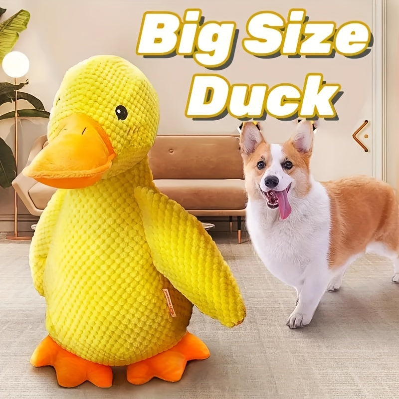 Dog Toy Large Yellow Duck Plush with Built-In Squeaker for Chew, Fetch, Tug and Cuddle Play — image 13