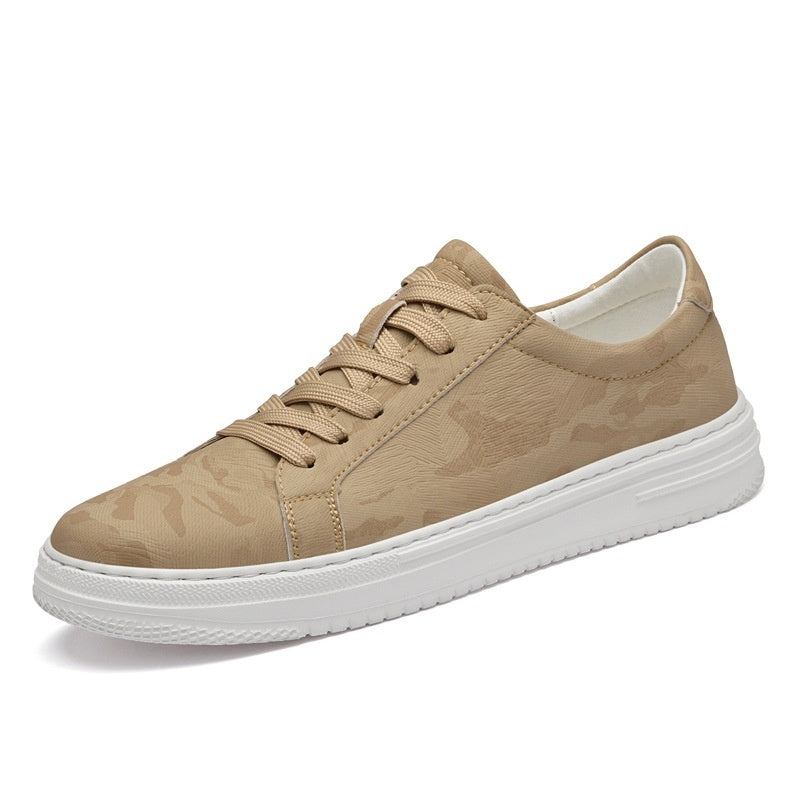 Mens Invisible Height Increasing Thick Soled Elevating Shoes Mens Casual White Trendy Athletic Sneakers