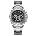 Silicone Steel Band Calendar Watch For Men Quartz Timepiece
