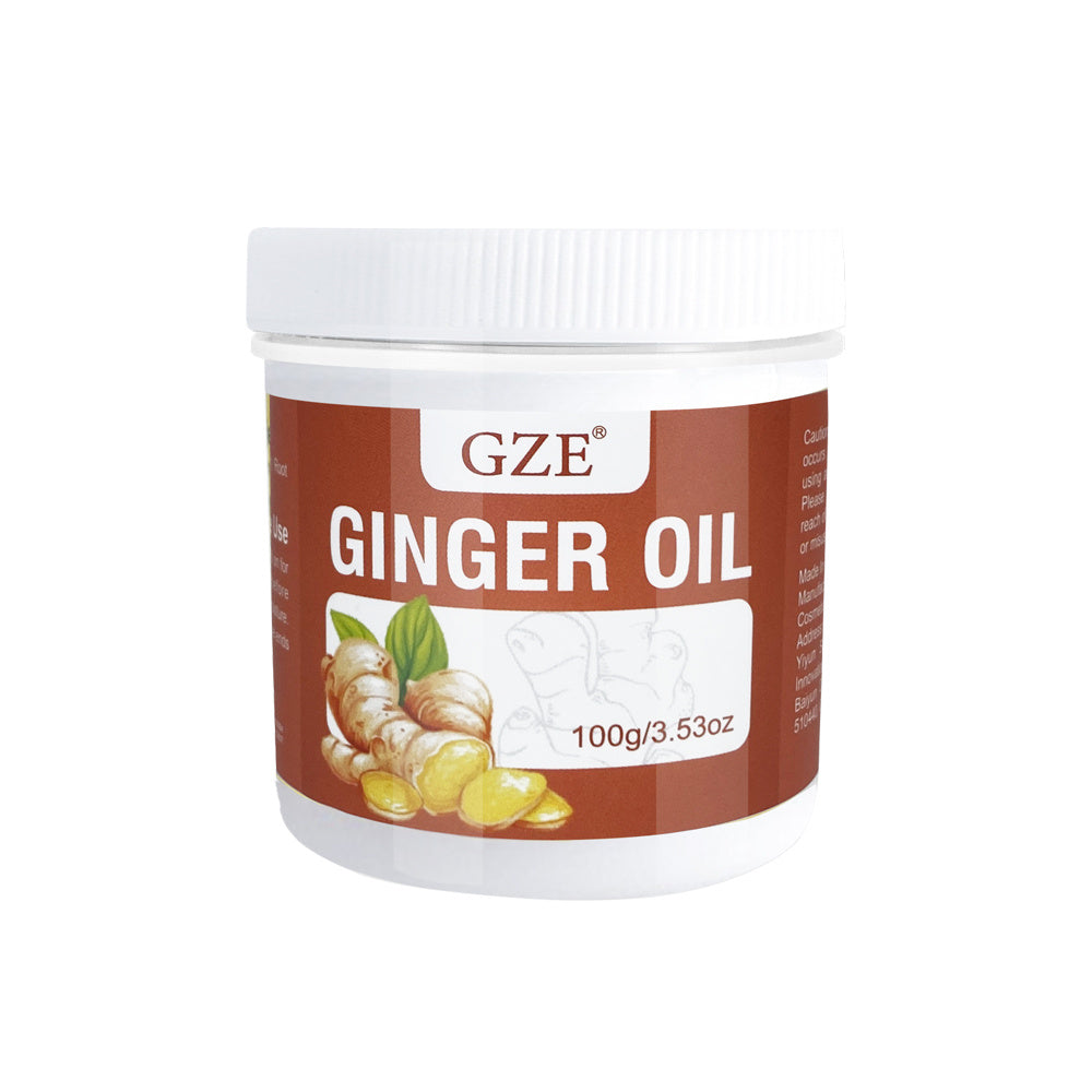 Hair Oil GZE Ginger 100g White Screw-Lid Jar with 3.53oz Label for Hair and Scalp Application — image 8