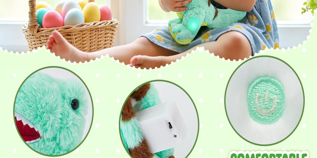 Plush Toy Light-Up Tyrannosaurus Rex with Music or No-Music choices Choices and Soft Fabric — image 10