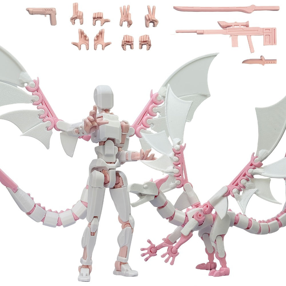 3D Printed Dragon Figurine 2-Piece Set for Garden, Patio and Yard Use, with the Listed Configuration — image 3