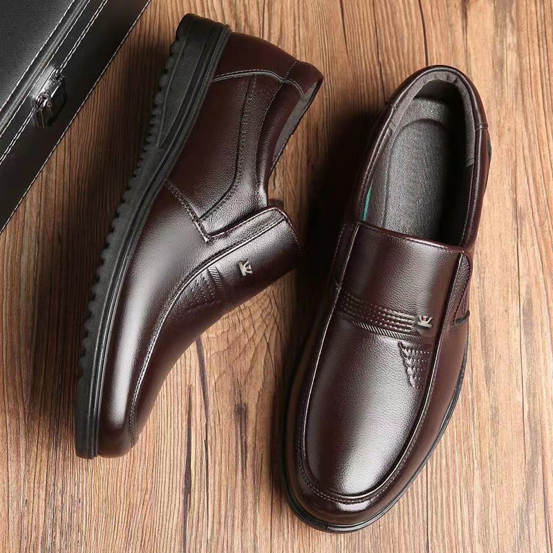 Men's Casual Leather Shoes Slip-on Soft Sole Soft Leather