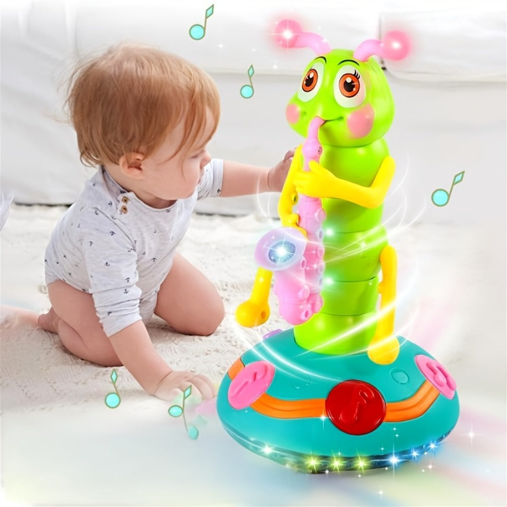 Caterpillar Saxophone Toy for Kids with LED Lights & Music - Electric Musical Instrument for Toddlers — image 4