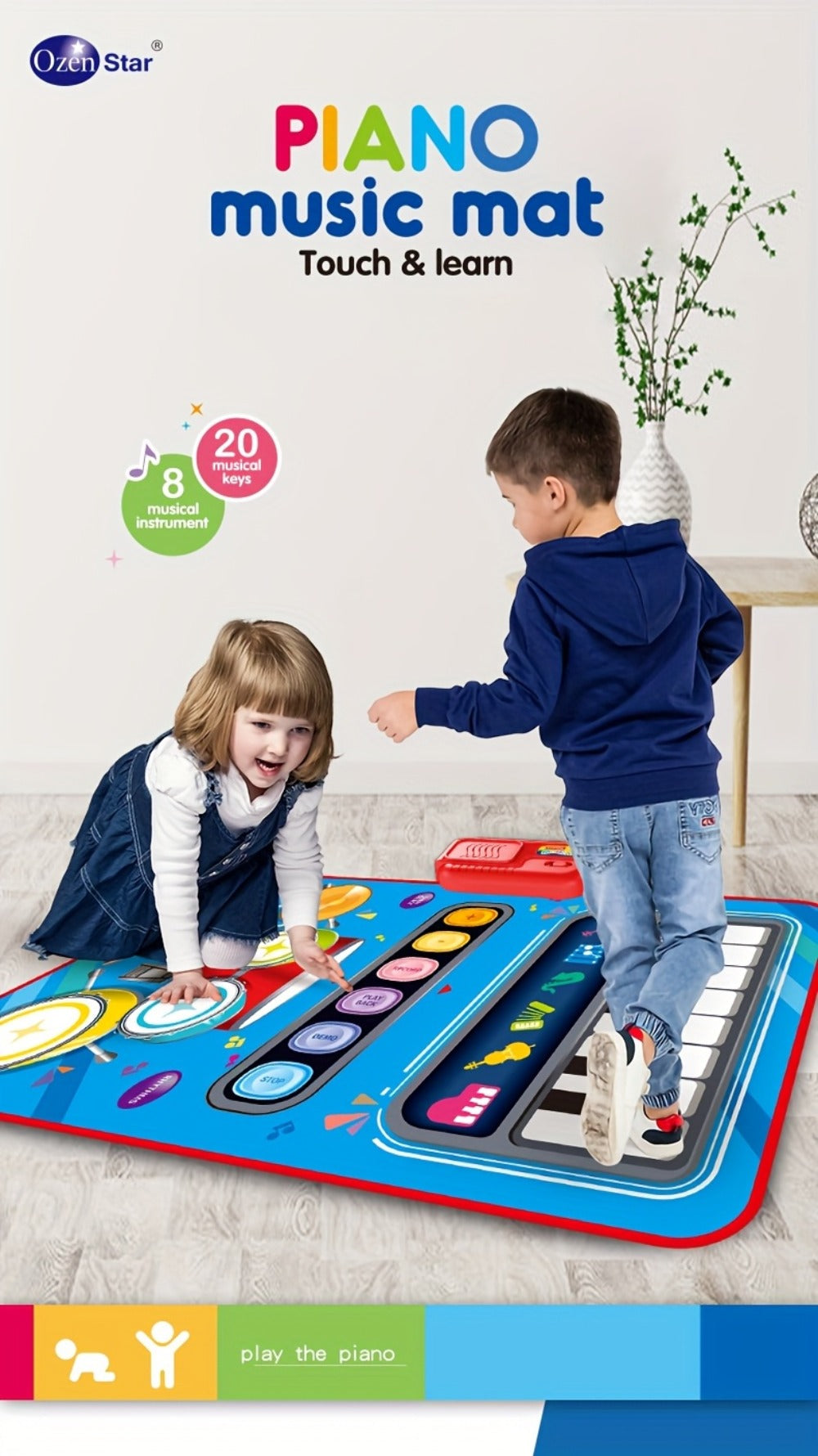 Kids Electronic Drum Music Mat, Multifunctional Musical Toy for Skill Development & Family Bonding — image 7