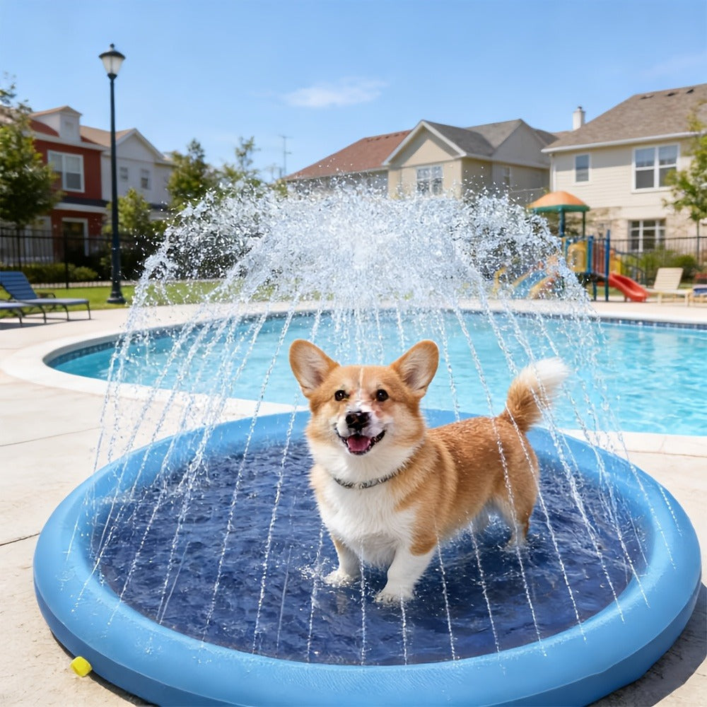 Dog Splash Pad for Large Dogs Extra Thick 0.6mm, Sprinkler Pool & Cooling Mat for Jumbo & Big Breeds — image 18