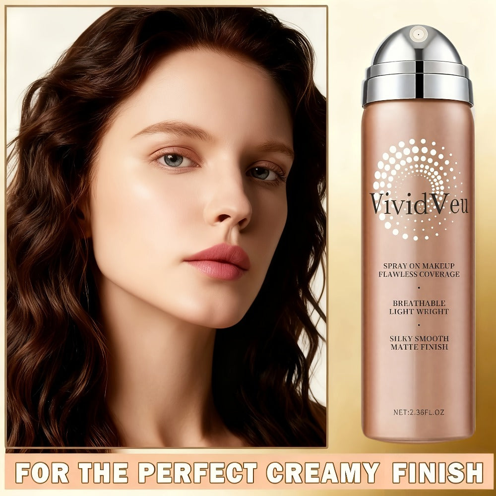 Spray-On Liquid Foundation Bottle with Matching Face Brush in Four Shades from Natural to Porcelain — image 2