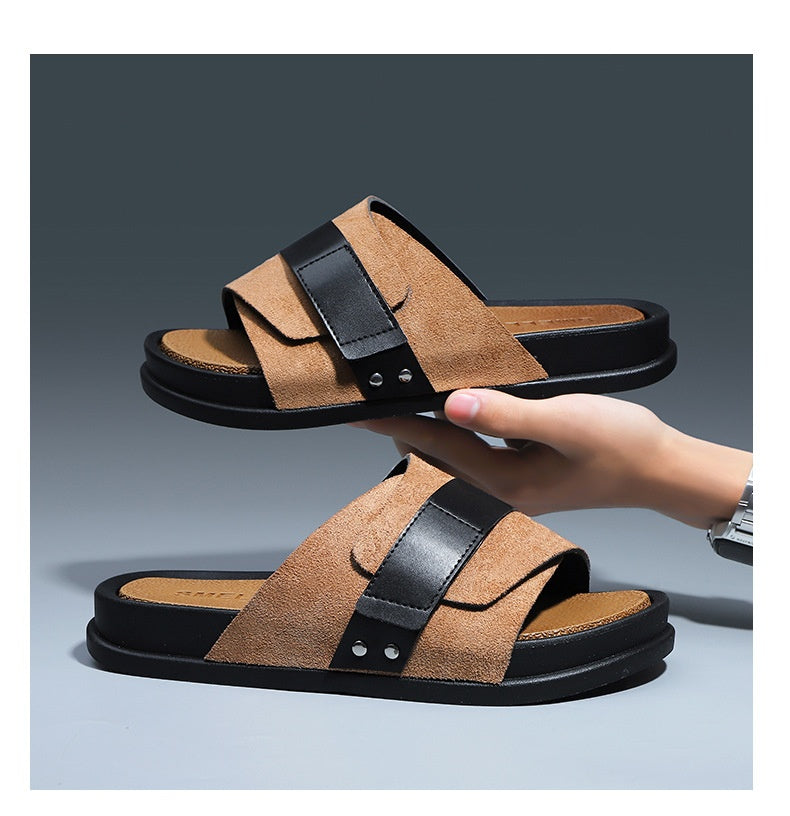 Outer Wear Home Bathroom Non-slip Platform Slippers