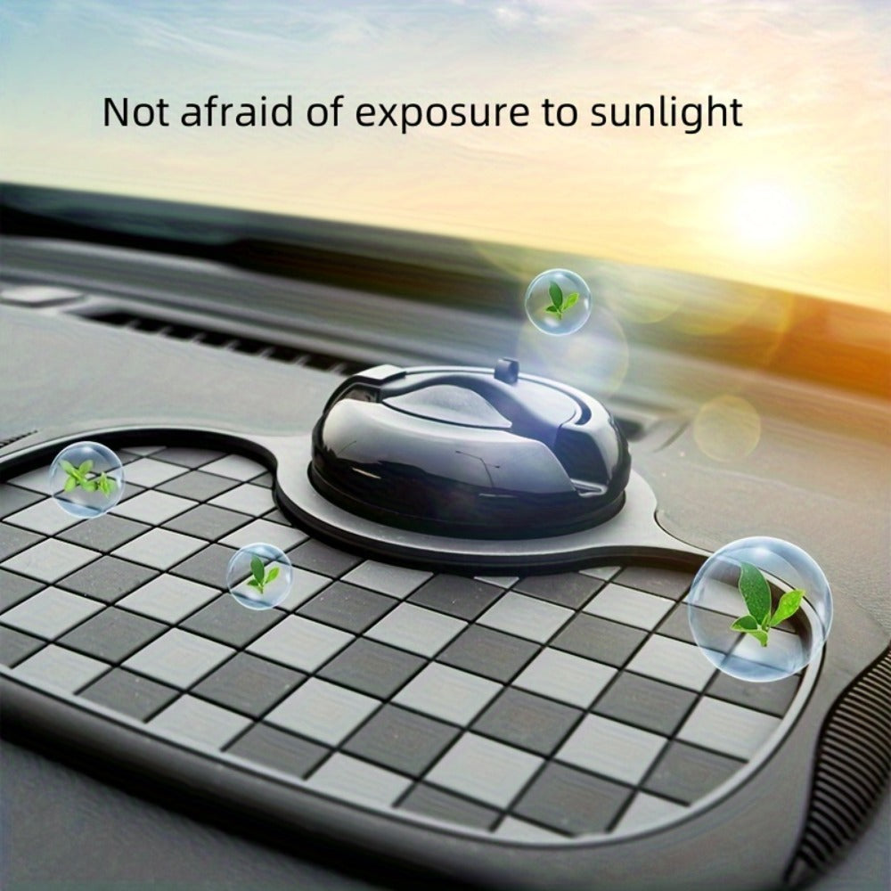 Car Dashboard Anti-Slip Pad with Phone Holder & Digital Number Plate Stickers – Multifunctional Non-Slip Dashboard Storage Ma