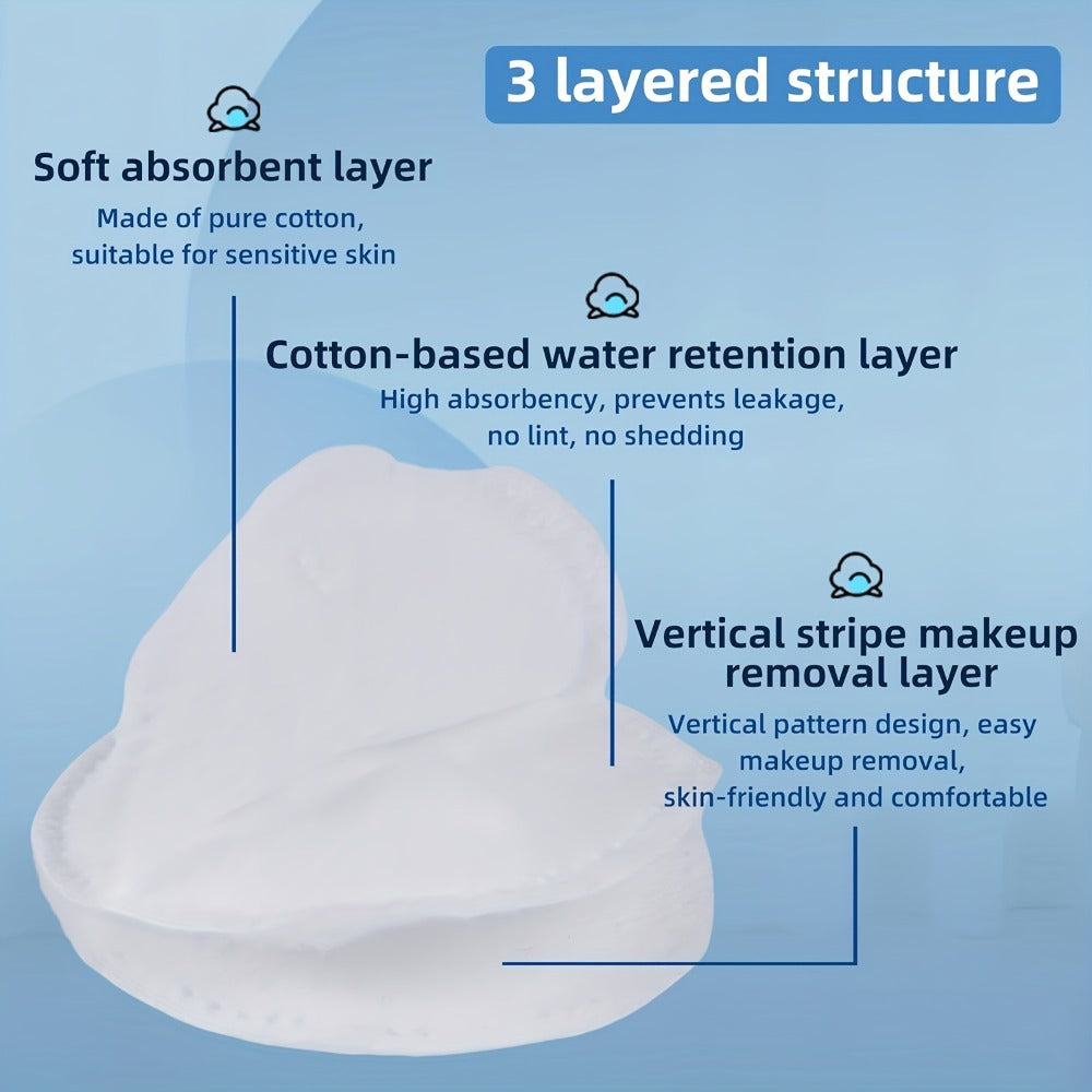 Makeup Remover Pads 600 Count Soft Hypoallergenic Lint-Free Cotton Rounds 360 Locking Edge Unscented Absorbent Disposable Fac