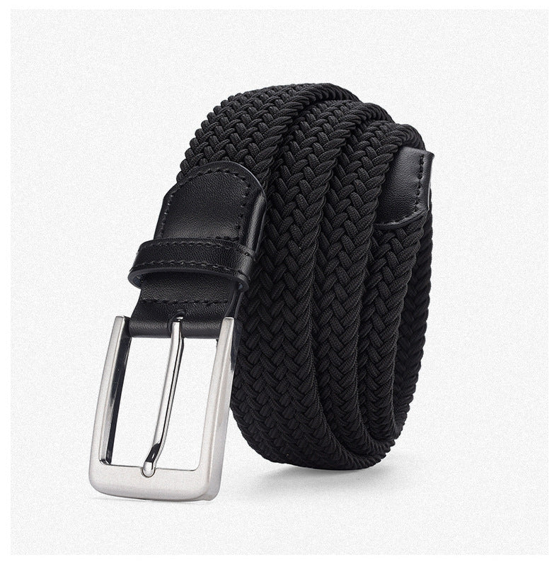 Versatile Pin-buckle Elastic Woven Canvas Belt