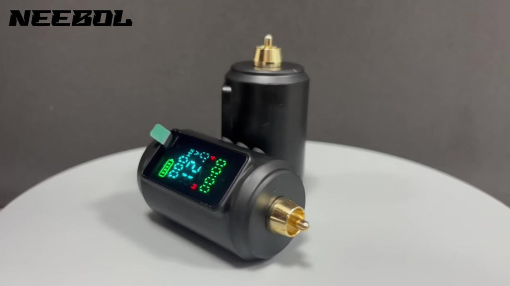 P7 1600mAh Cordless Tattoo Power Supply with Color Screen, Four Memory Modes and RCA Connector — image 9