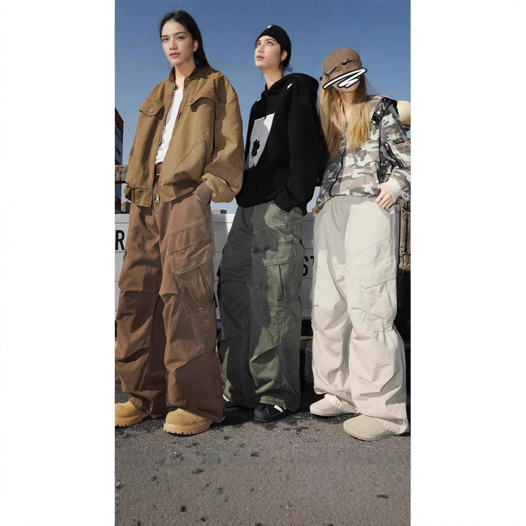 Pleated Paratrooper Work Trousers For Men