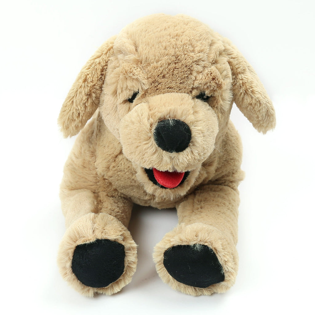 21-Inch Golden Retriever Plush Dog with Lying Pose, Tan Coat and Black Paw Details for Display — image 7