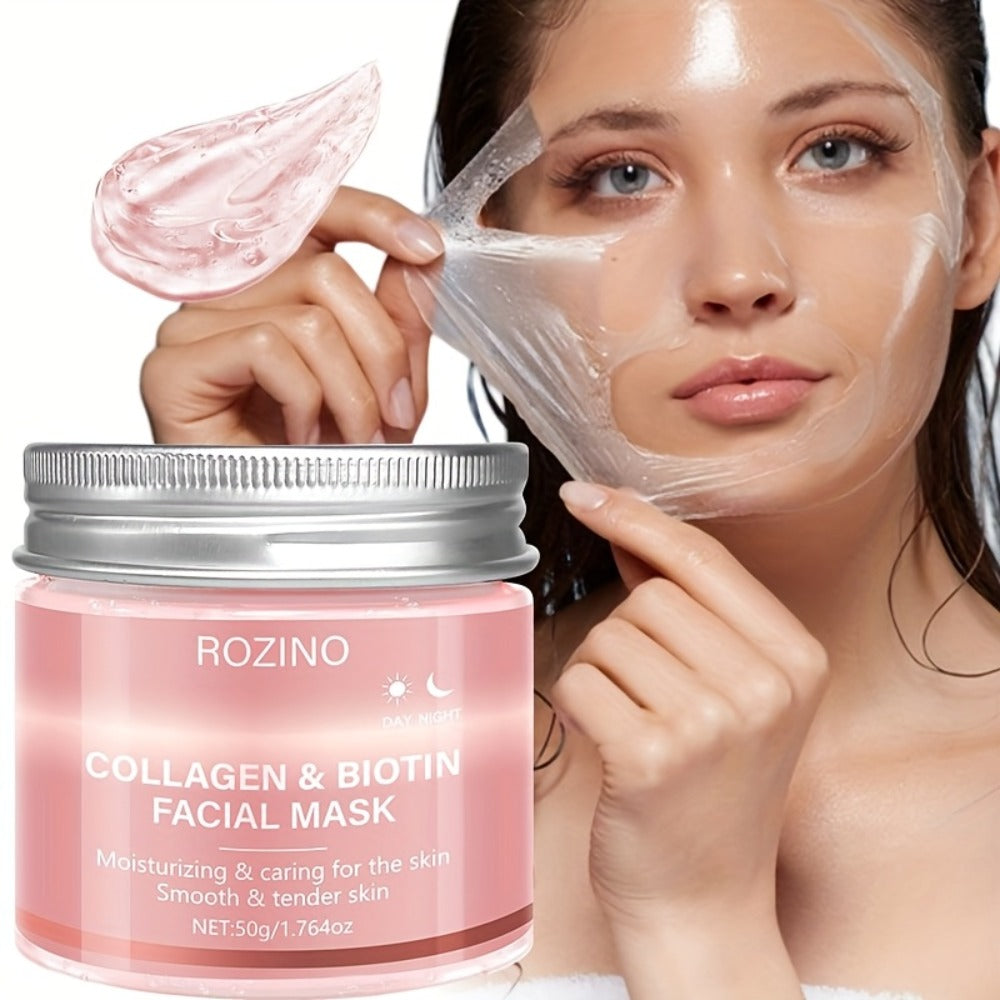 Face Mask Cream 50g Biotin Collagen Day & Night for Plump Smooth Younger-Looking Skin, Skincare Gift for Women — image 1