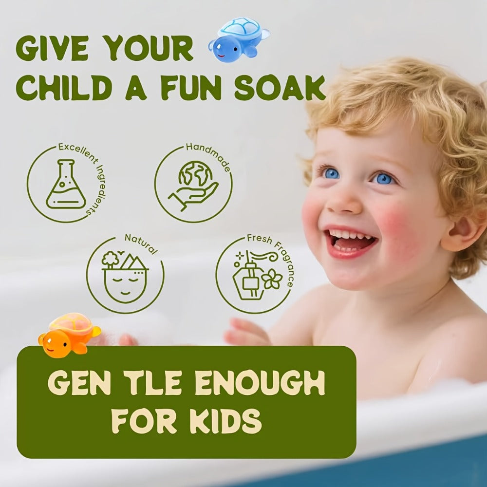 Bath Bombs for Kids with Surprise Toys Inside 9 Pack – Turtle Shaped Bubble Bath Balls with Rose Scent & Hidden Toy for Kids 
