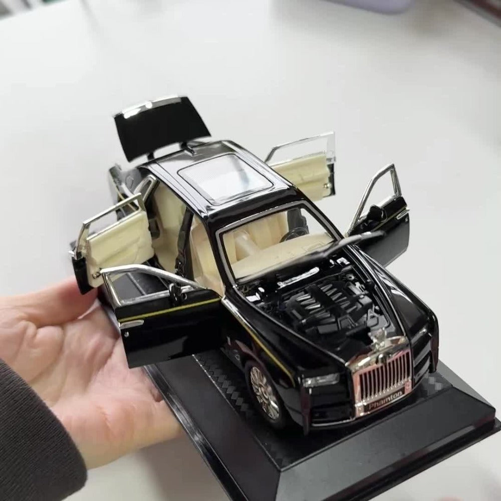 Collectible Diecast Car Model Zinc Alloy with Display Base & Openable Doors – Highly Detailed Static Decoration for Home Offi