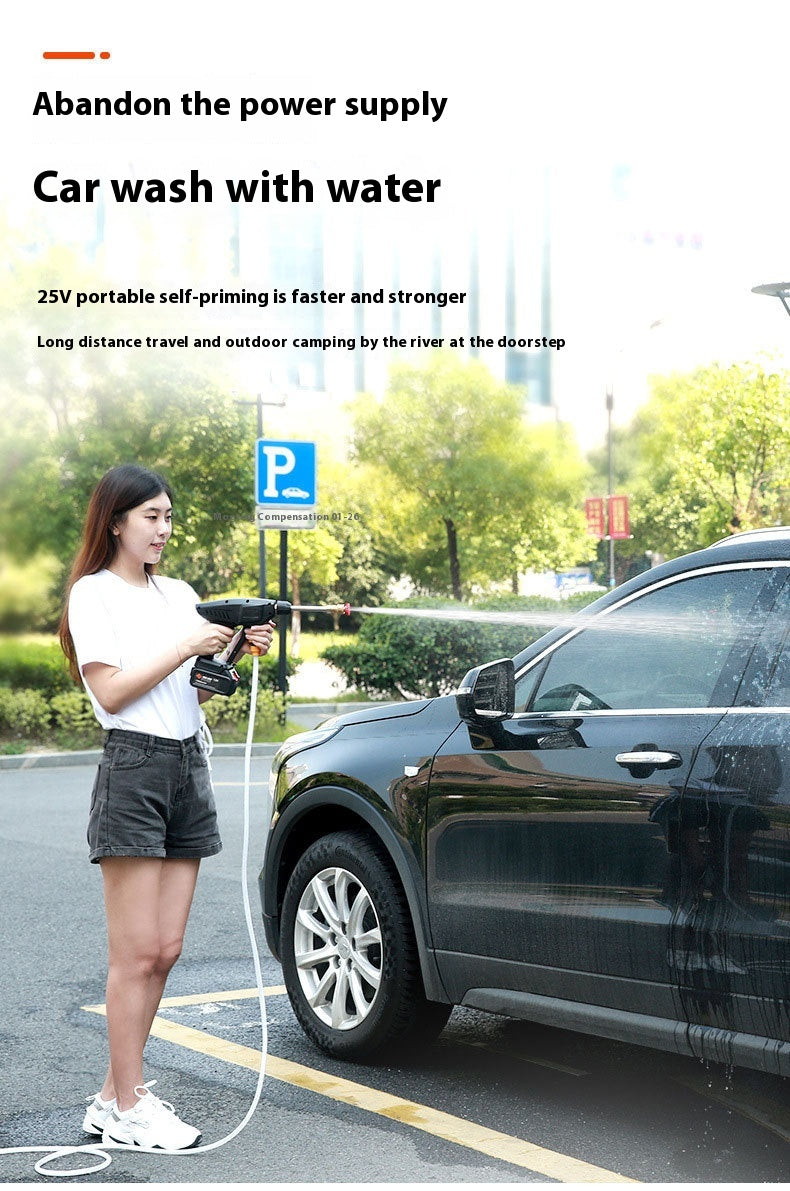 Wireless Lithium Battery Car Washing Gun Portable High Voltage