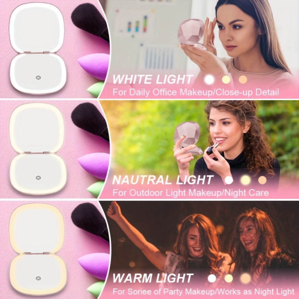 Makeup Mirror with 5X Magnification and 3 Color Lights for Women — image 3