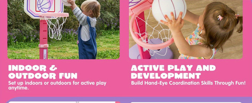 Toddler Basketball Hoop Adjustable Height 2.5-3.5ft Kids Basketball Goal with the Listed Color, Size or Set Options for Every