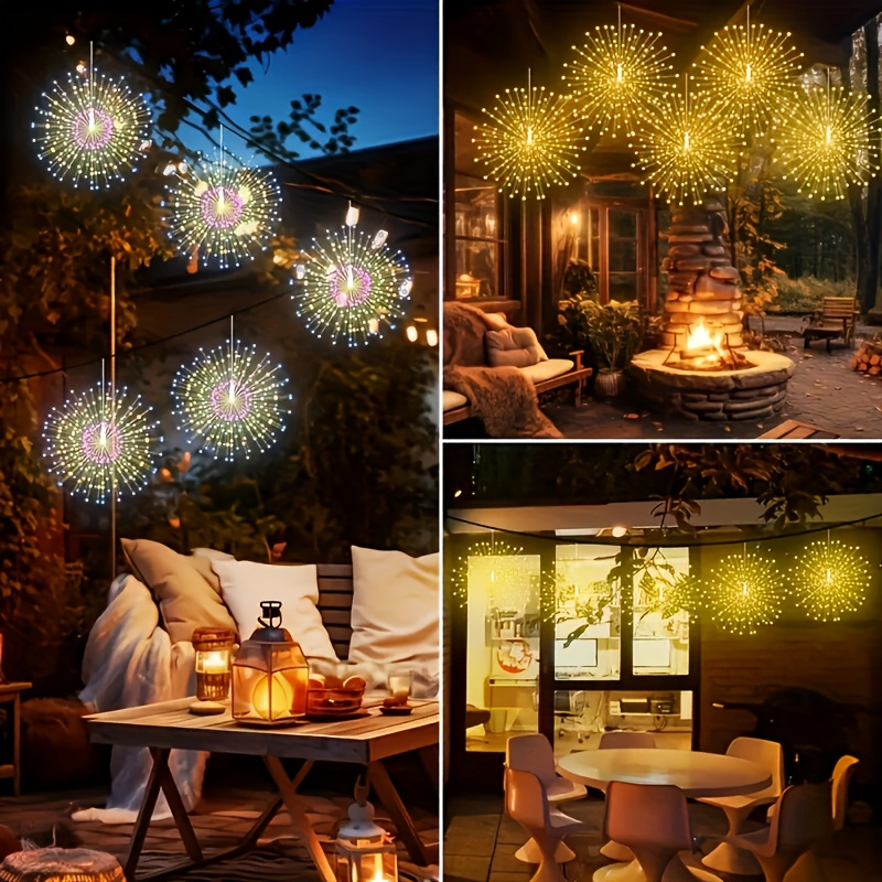 Solar Starburst Ball Light Set with Eight 480-LED Pieces, Remote Control and Three Color Options — image 11