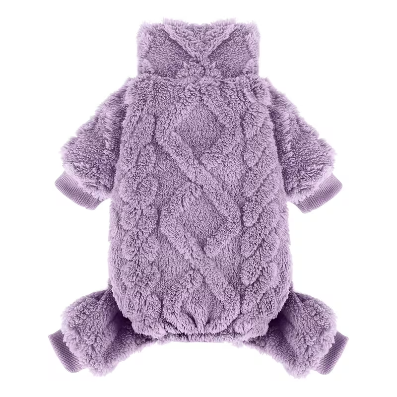 Fleece Dog Turtleneck Jumpsuit with Six Colors, Four-Leg Cut and XXS–M Sizes for Small Pets — image 21