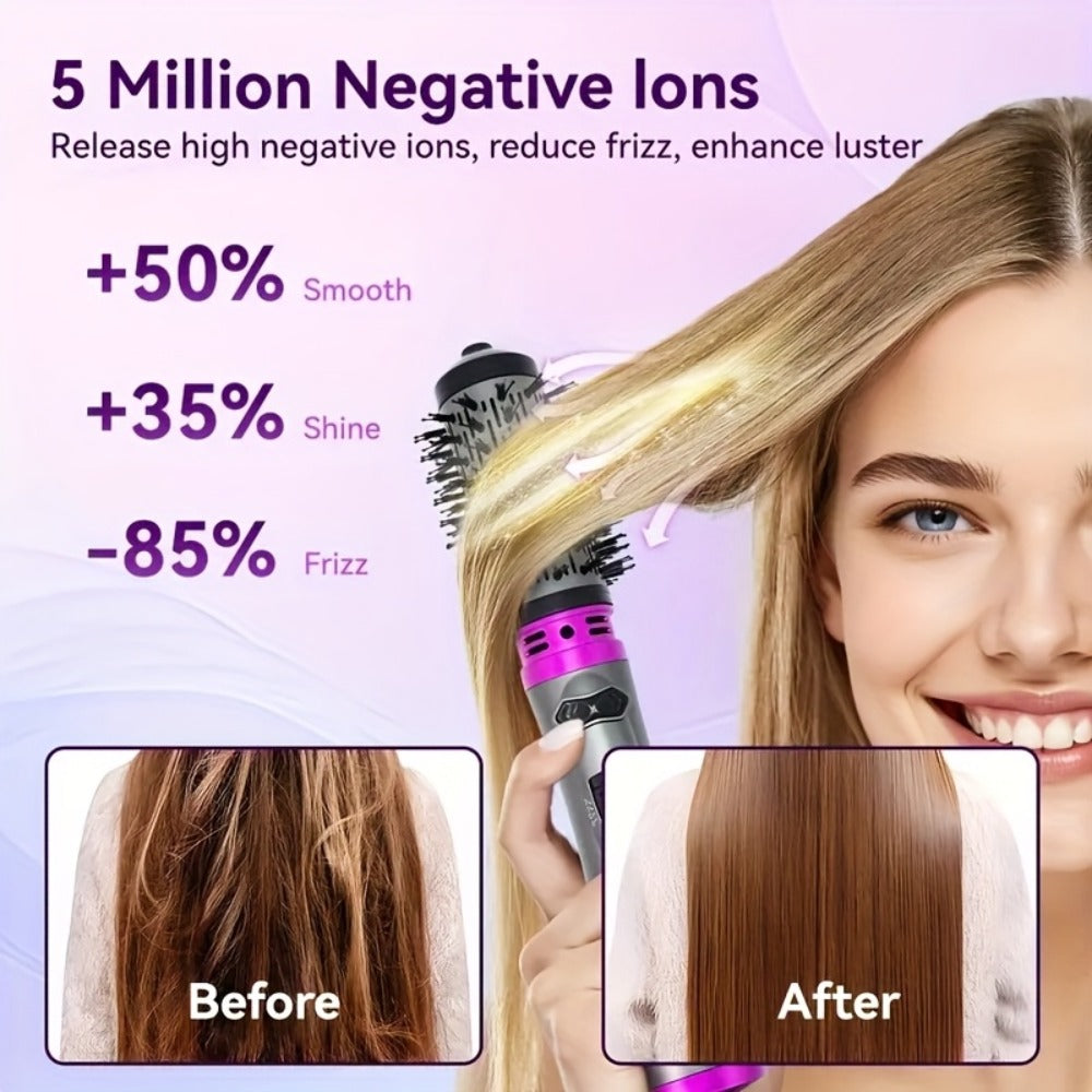 Rotating Hot Air Brush 2-in-1 Auto Curl & Straighten Styling Comb, One-Step Salon Blowout Results at Home — image 8