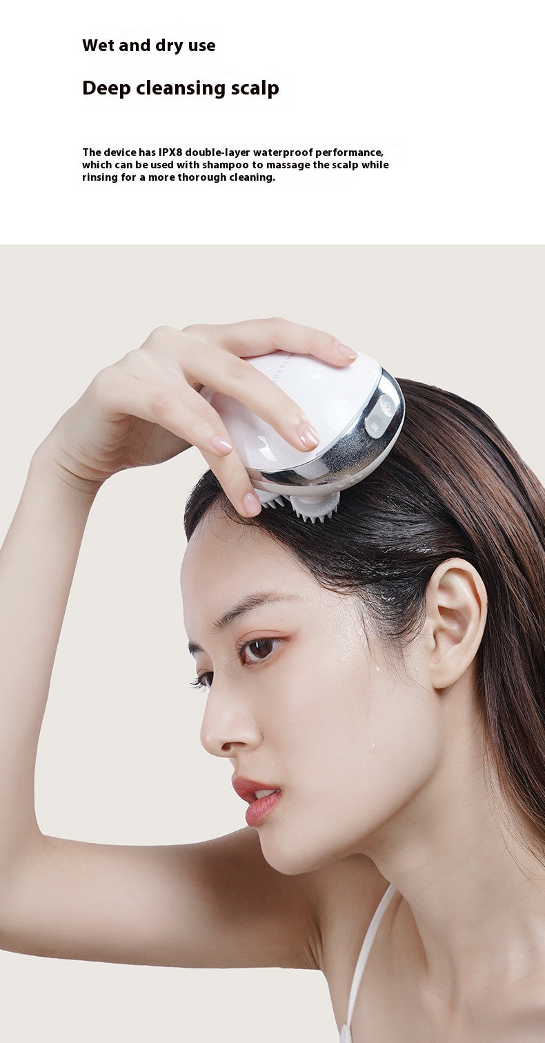 Smart Scalp & Head Massager with Soothing Heat & Red Light Technology