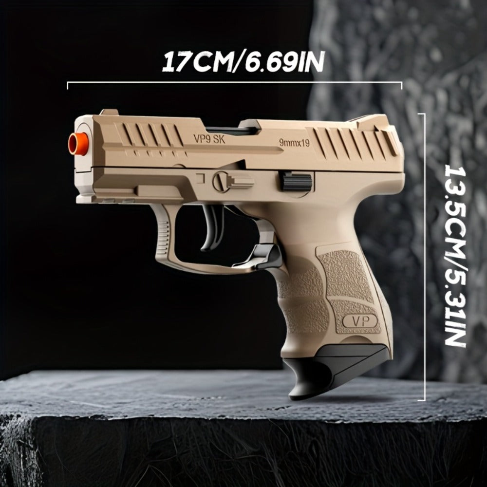VP9 Bullet Toy Gun Pistol with Shell Ejecting System, Upgraded Semi-Auto Foam Blaster for Boys, Outdoor Shooting Game — image